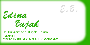 edina bujak business card
